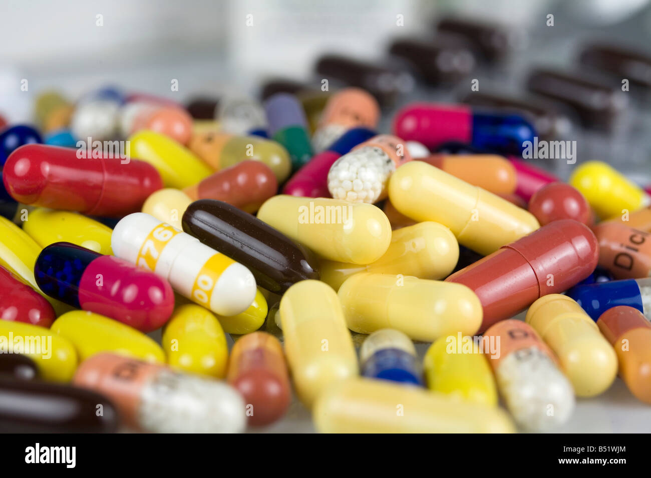 Tablets and capsules Stock Photo Alamy
