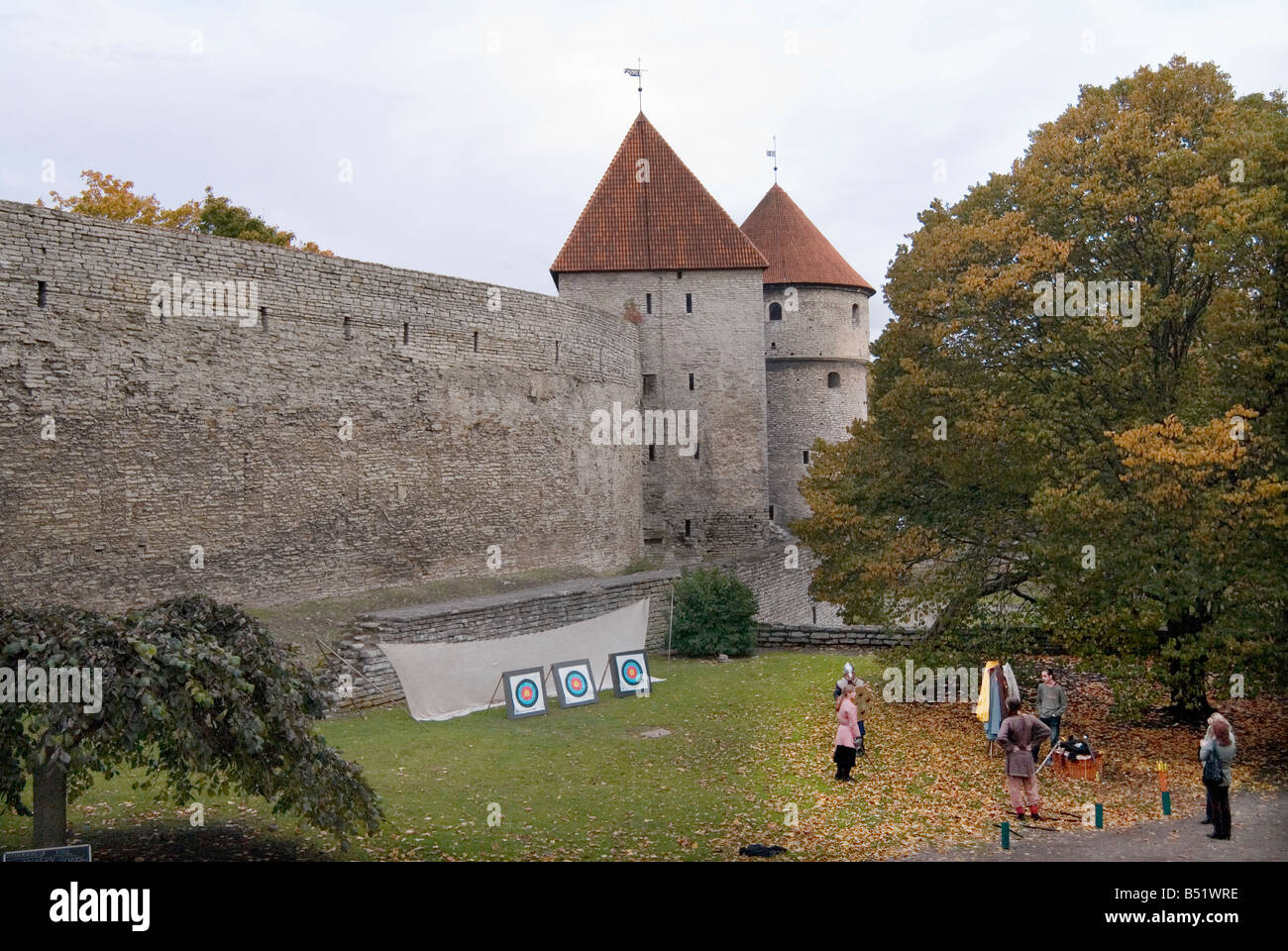 Old Town City Walls Tallinn Estonia Stock Photo