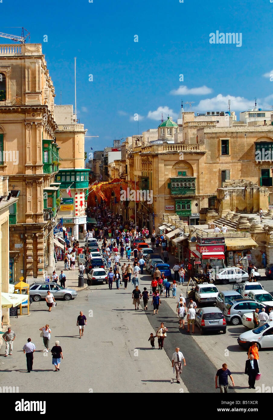 Historical Old Quarter of La Valetta Stock Photo - Alamy