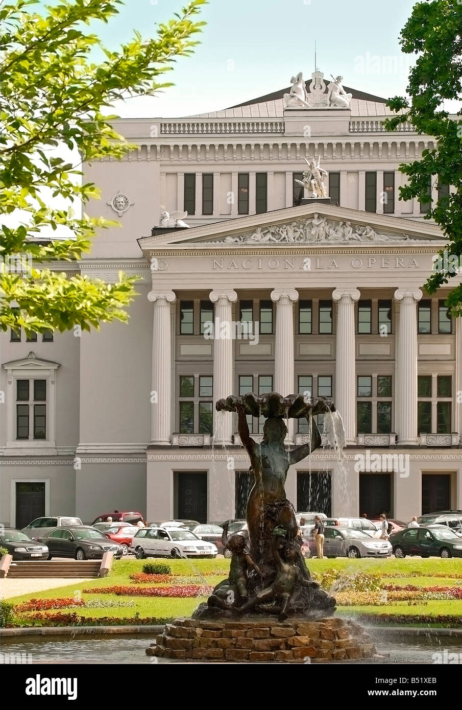 Historical National Opera of Riga Stock Photo - Alamy