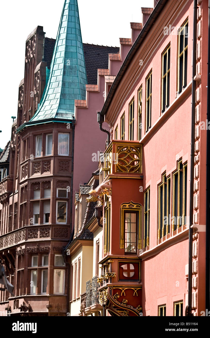 house fronts in Freiburg Germany Stock Photo Alamy