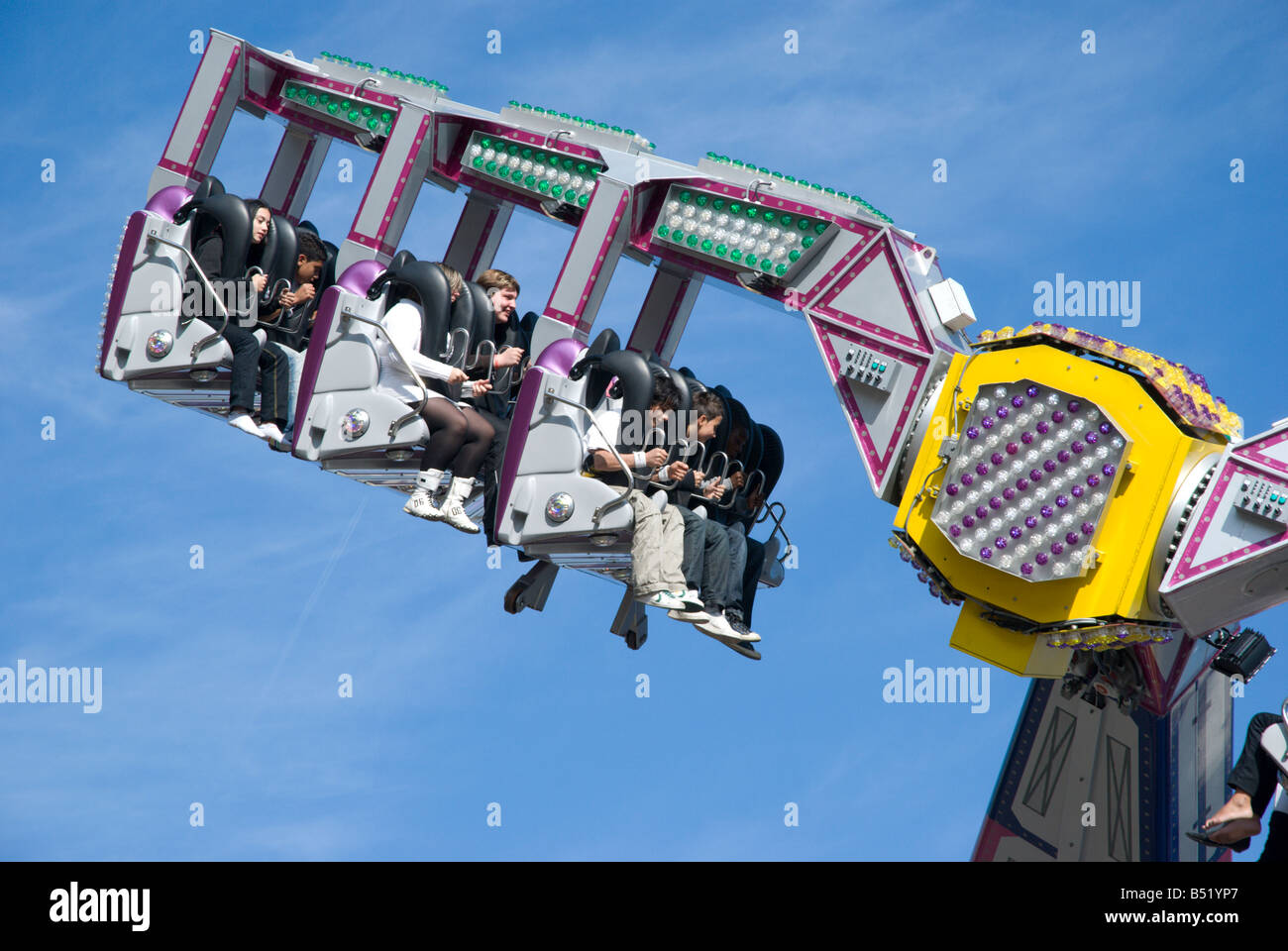 Carnival ride fair arm adrenaline hires stock photography and images
