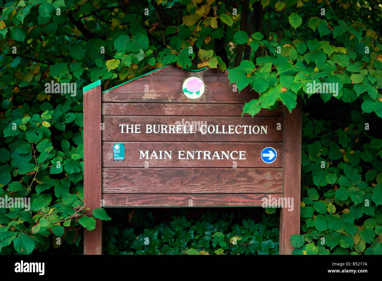 Burrell Collection sign Stock Photo Alamy