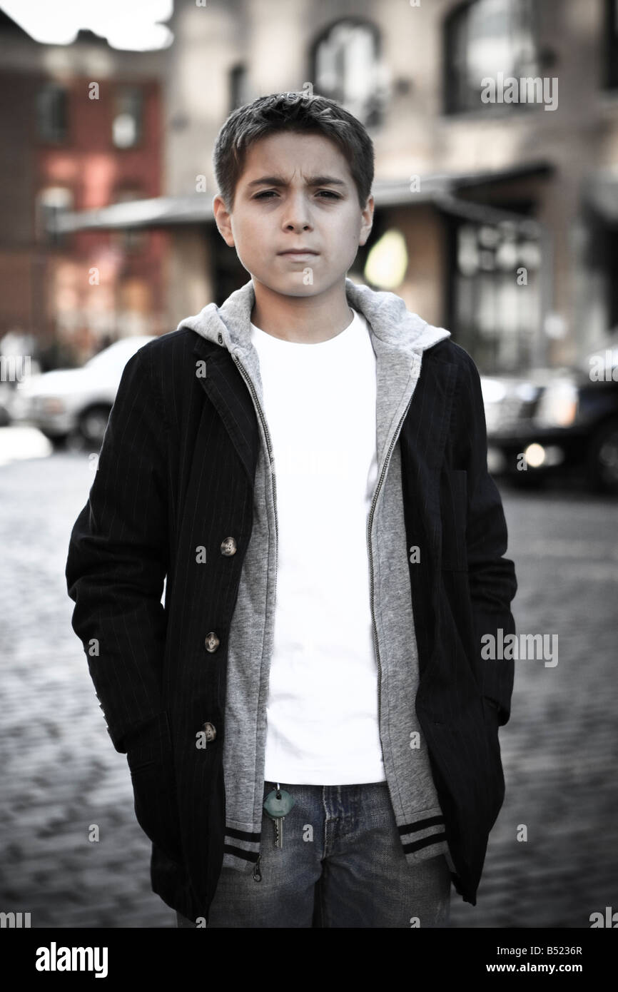New York City Boy Stock Photo Alamy