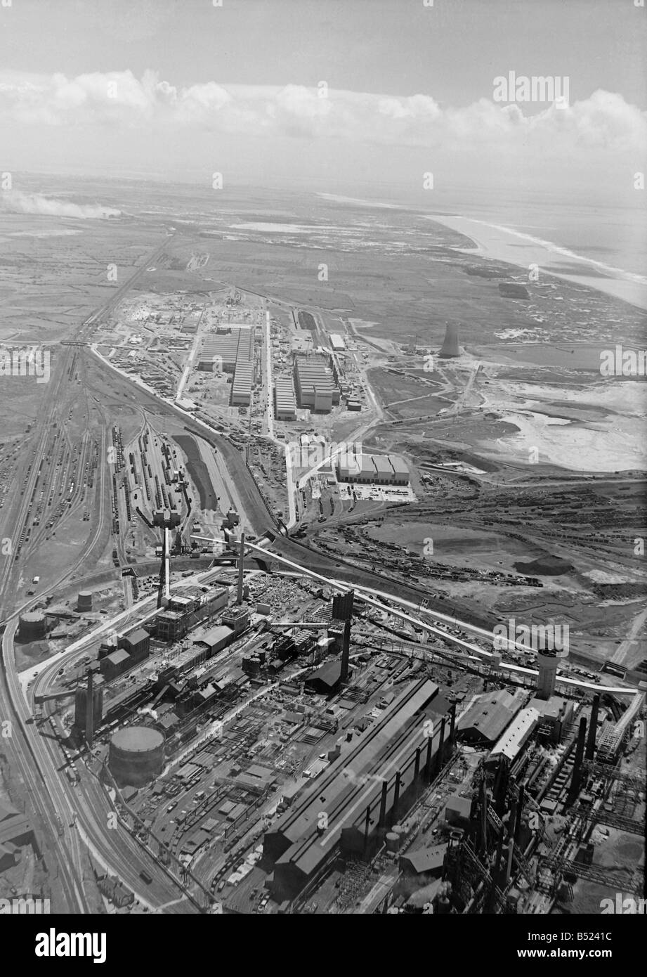 New Steel Works near Port Talbot circa 1951 024971/7 Stock Photo Alamy