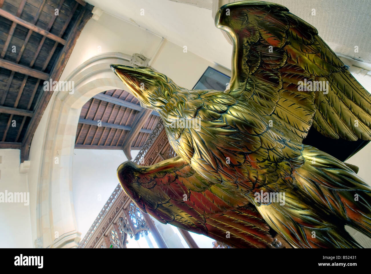 Golden Eagle Lectern In St Annes Church In Baslowderbyshire
