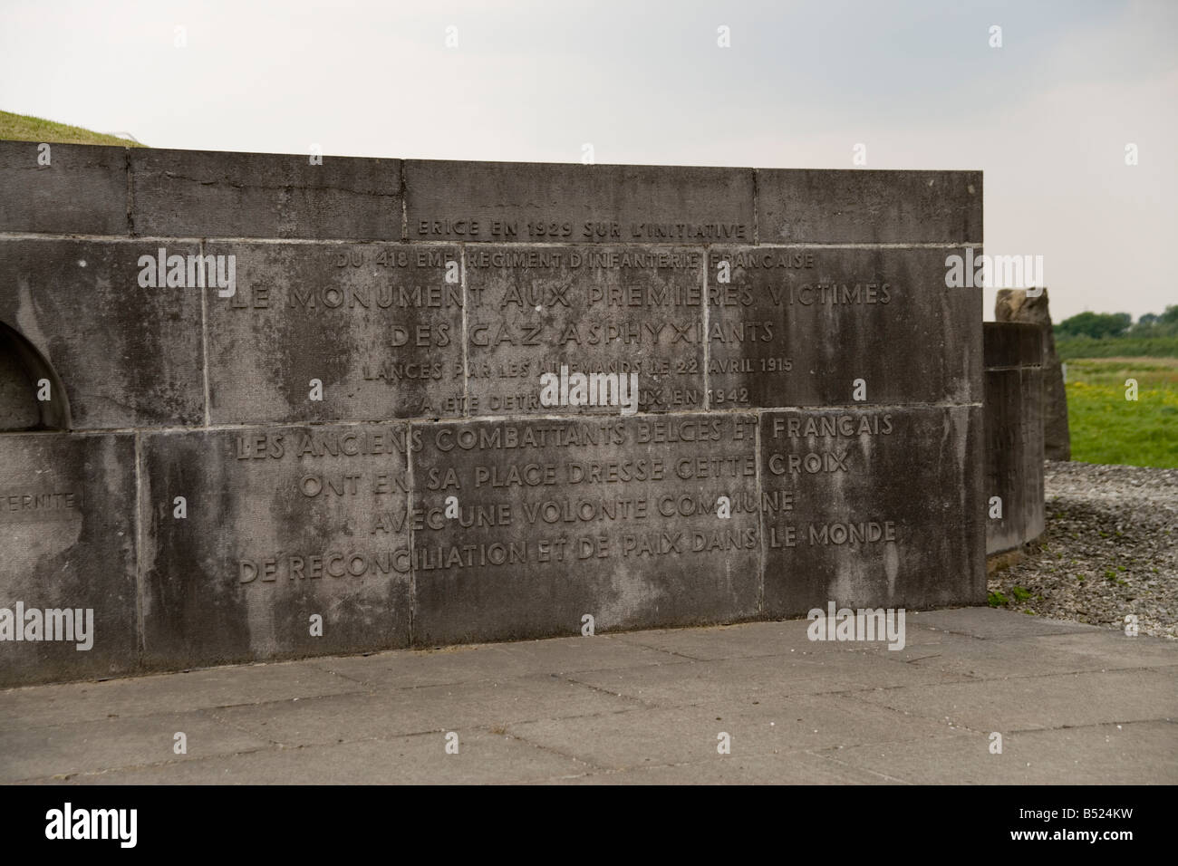 Belgian Memorial To The First Victims Of Gas Attack On 22 April 1915 Stock Photo Alamy