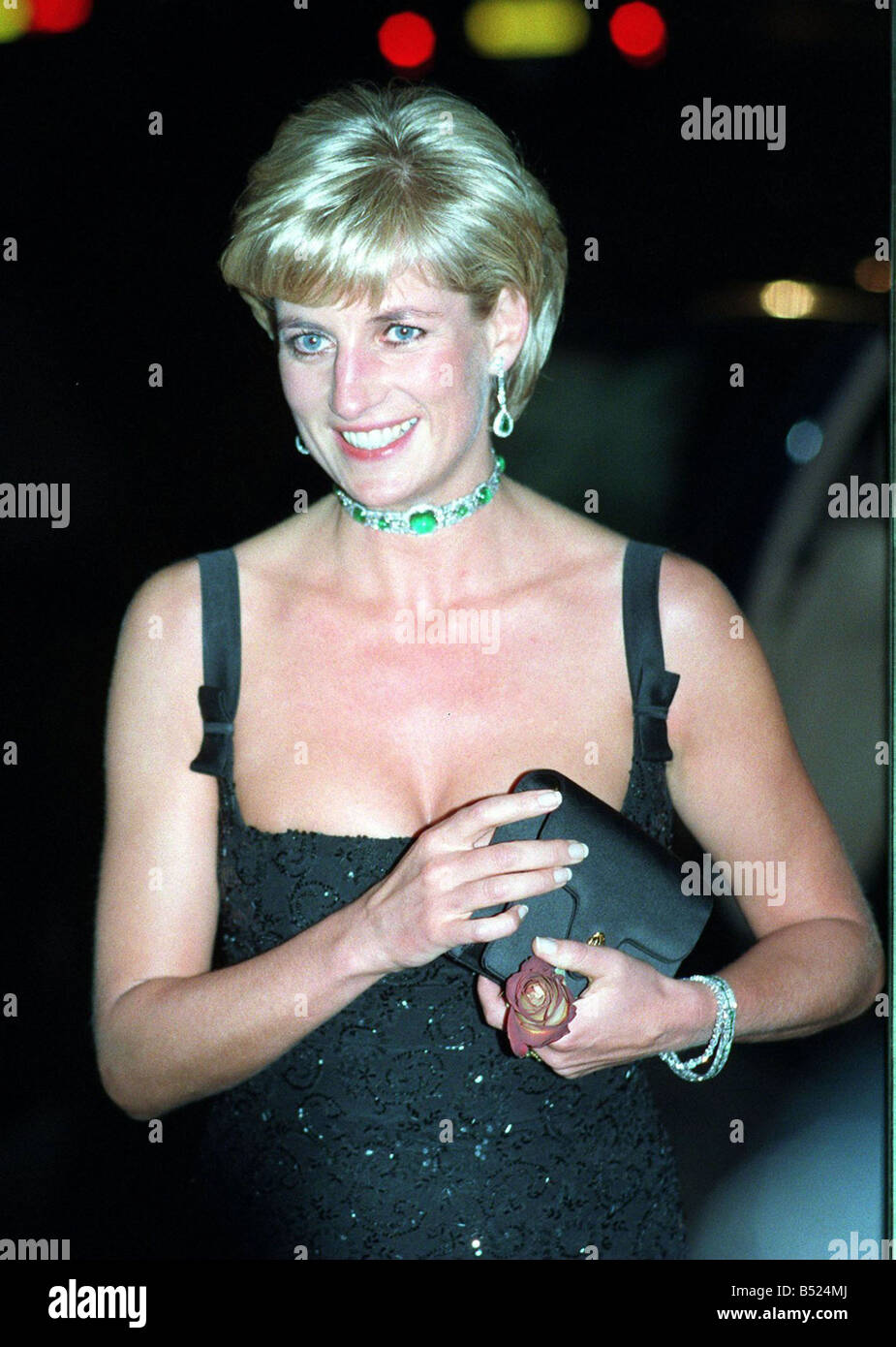 London for a gala evening sponsored by Chanel July 1 The Gallery is celebrating its one hundreth anniversary this year and Princess Diana was celebrating her thirty sixth birthday today vanityfair0507 Stock Photo