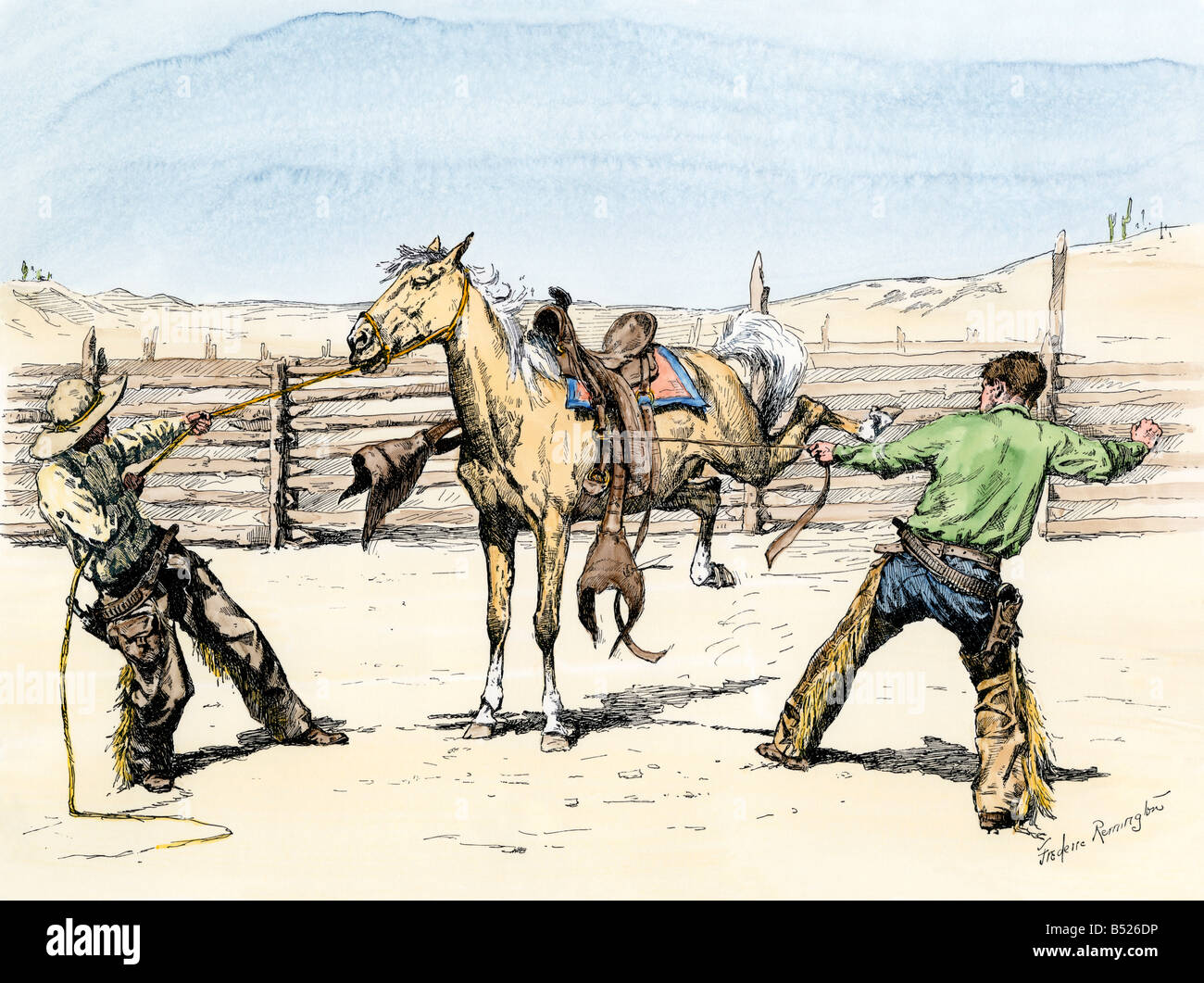 Frederic remington bronco hi-res stock photography and