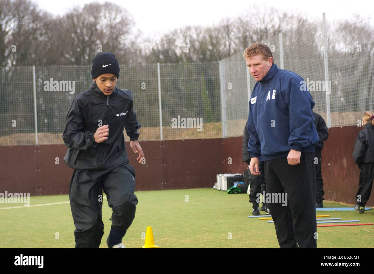 Alan Ball working with Theo Walcott during his days at Southampton