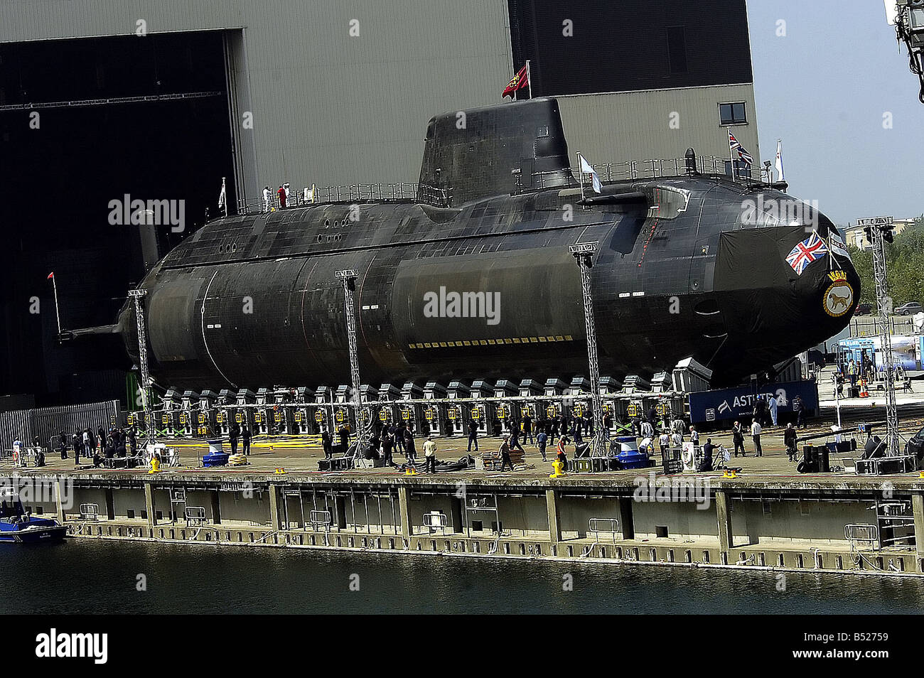 Roll out ceremony for new attack submarine H M S Astute at Barrow in ...