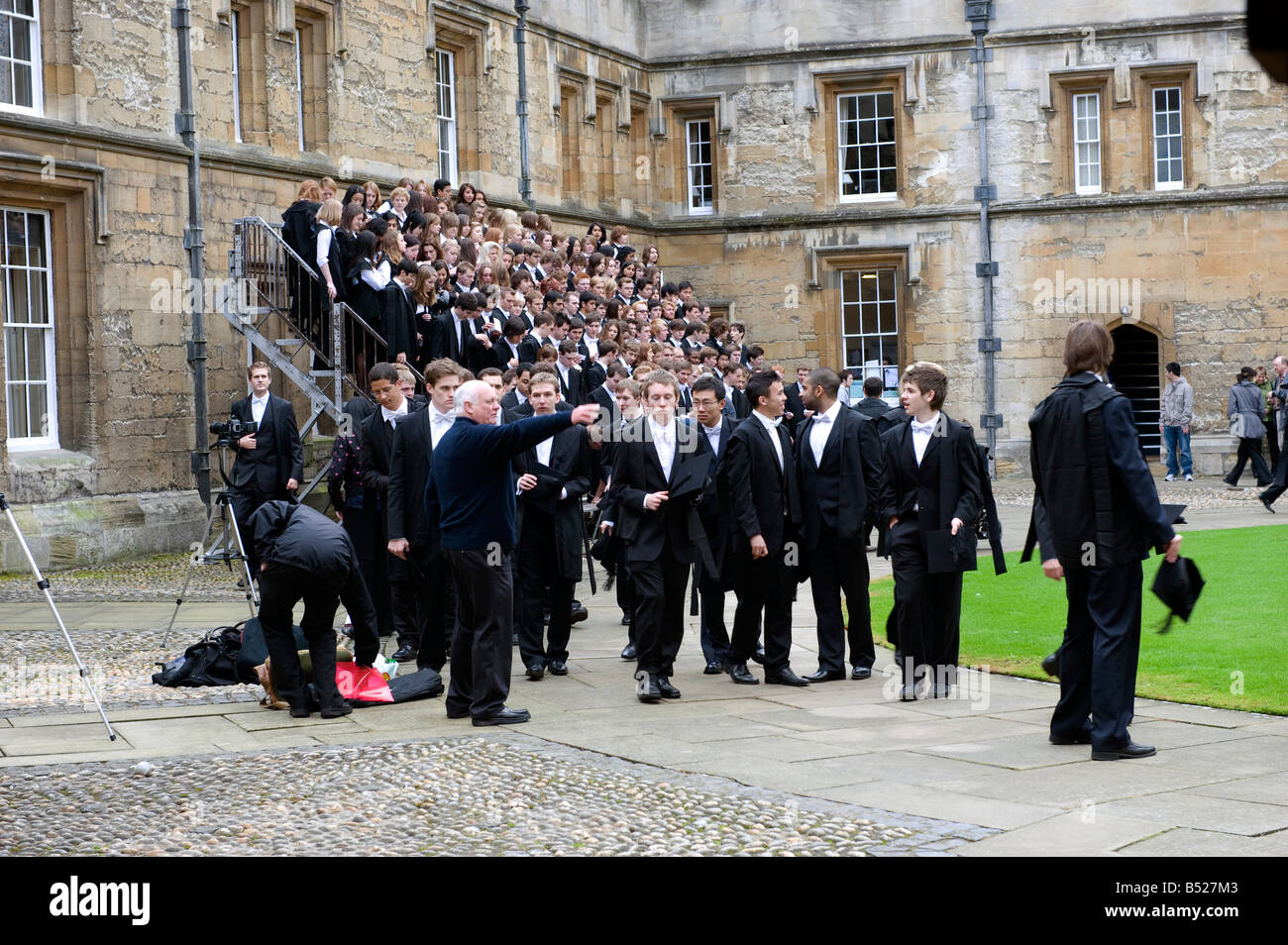 The matriculation photo set up at St John s College New students to