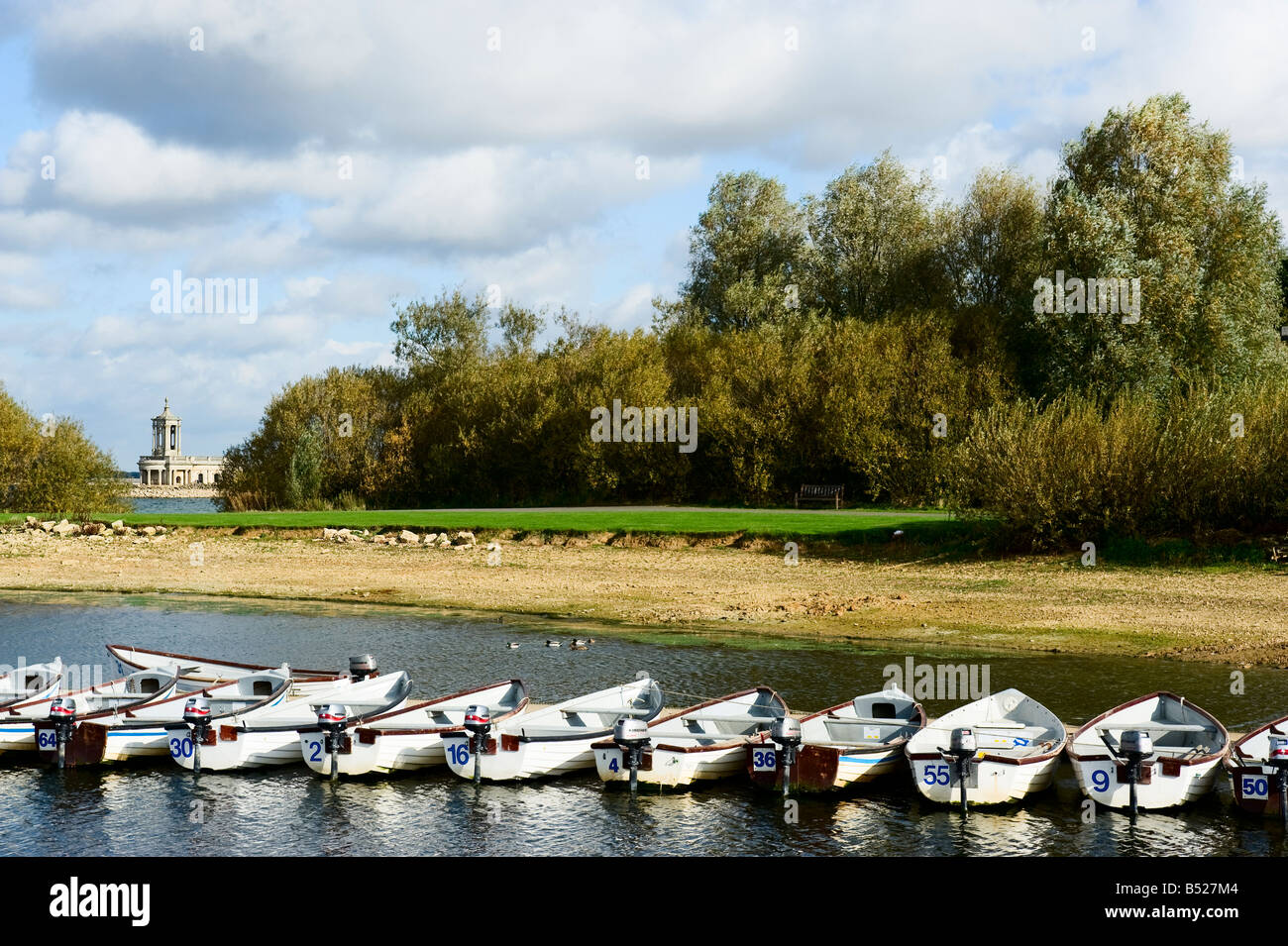 Boat Rowing Rutland Rutland water fishing boat hi-res stock photography and images - Alamy