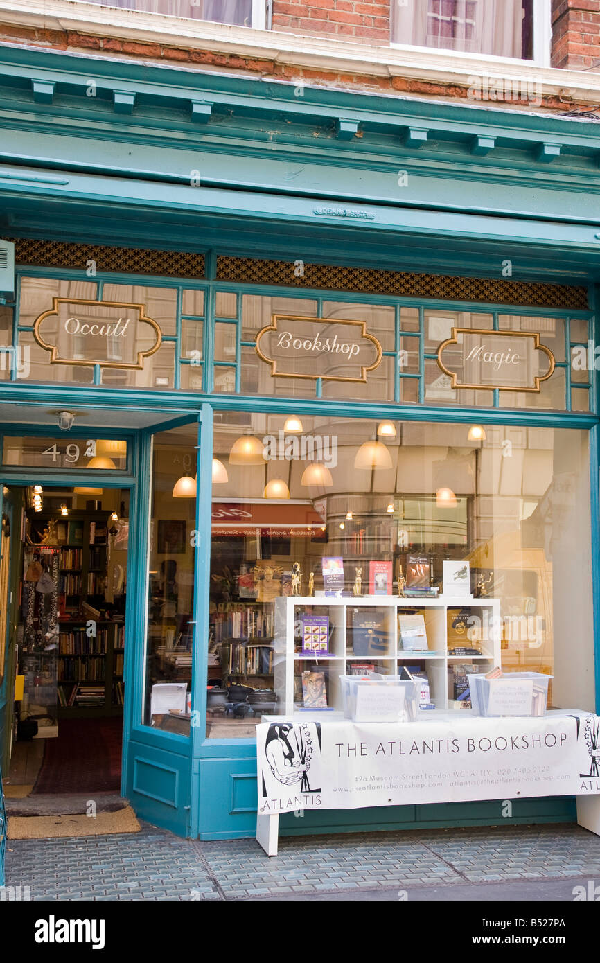 The Atlantis Occult Bookshop Museum Street Bloomsbury London Stock Photo