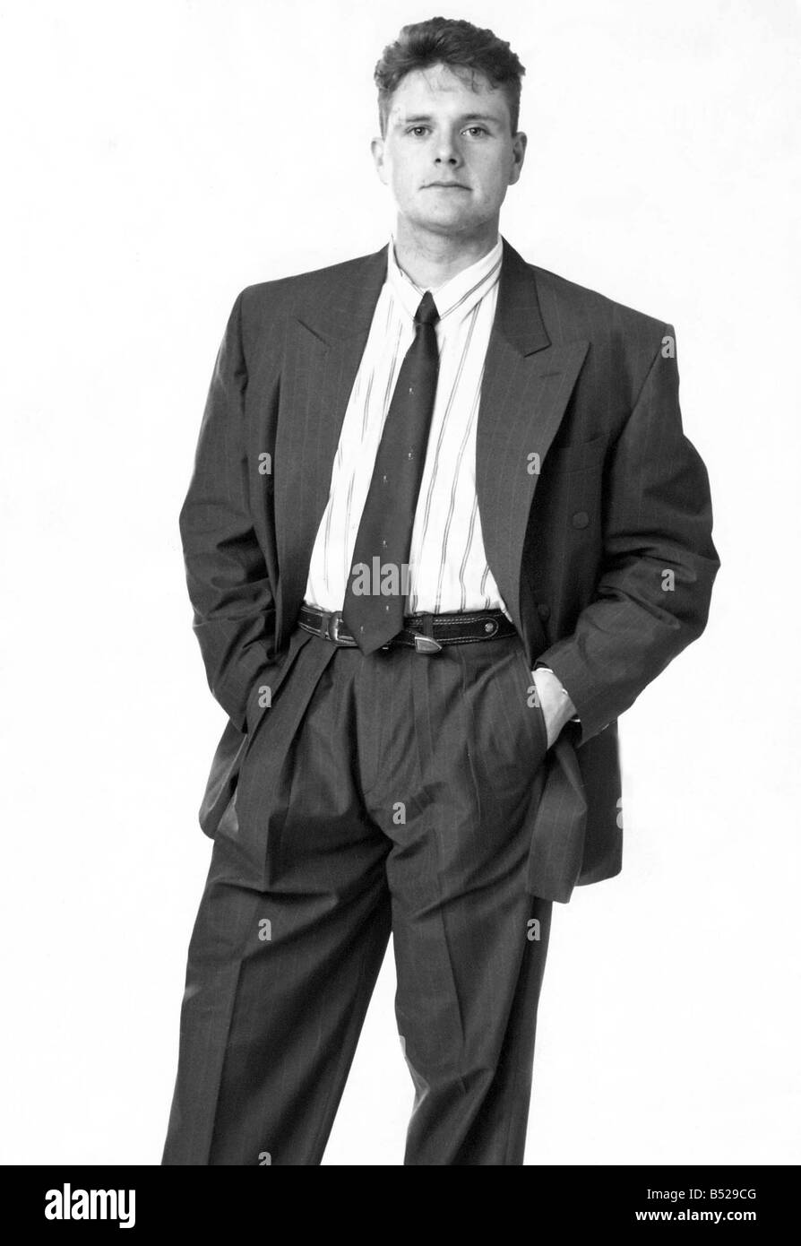 Newcastle United Player Paul Gascoigne Gazza Modelling The Latest Stock Photo Alamy