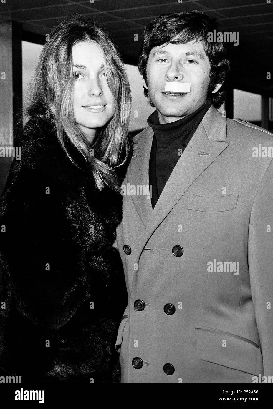 Roman Polanski Film Director with his wife Sharon Tate Stock Photo
