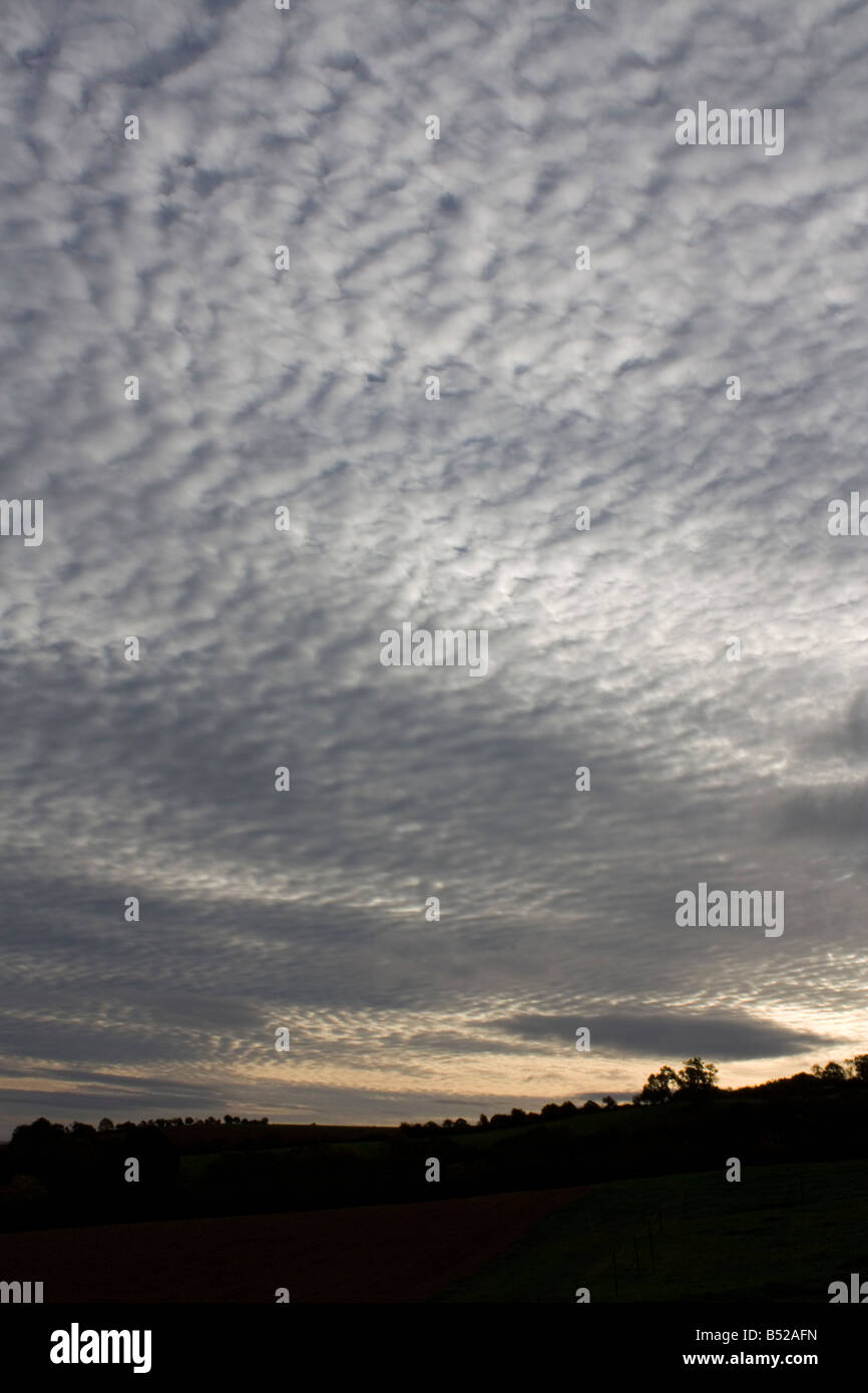 Mackerel cloud sky Cotswolds UK Stock Photo Alamy