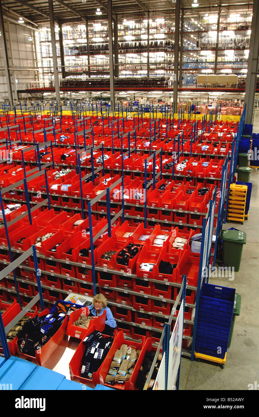 Retail clothing distribution warehouse facility Stock Photo Alamy
