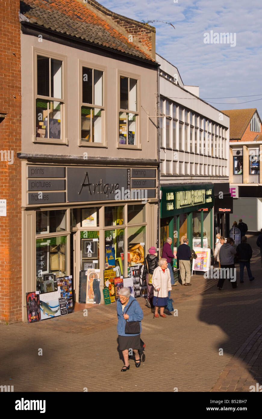 Artique framing shop in Norwich,Norfolk,Uk Stock Photo