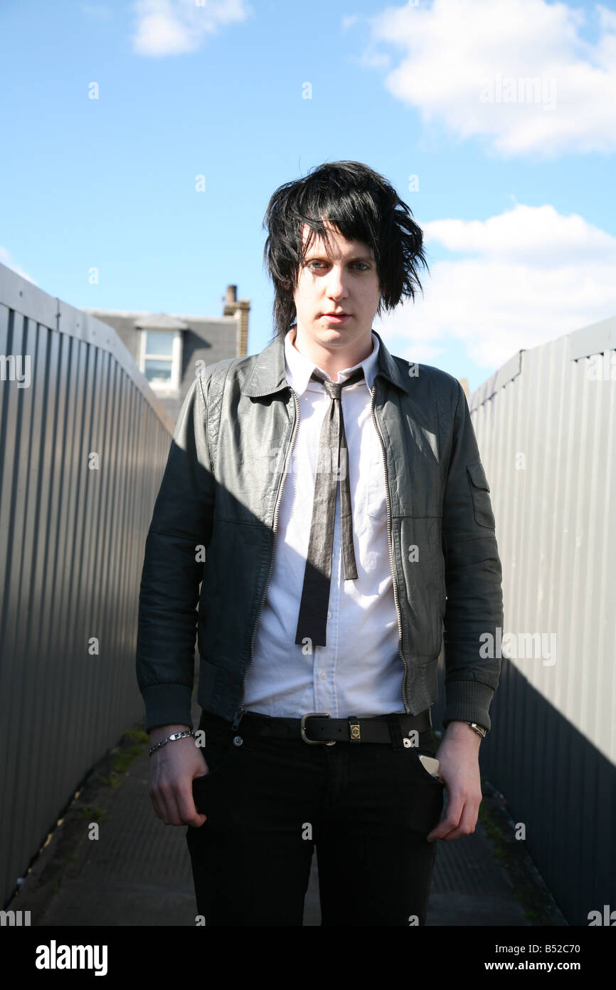 An indie boy looking to the camera, UK 2007 Stock Photo - Alamy