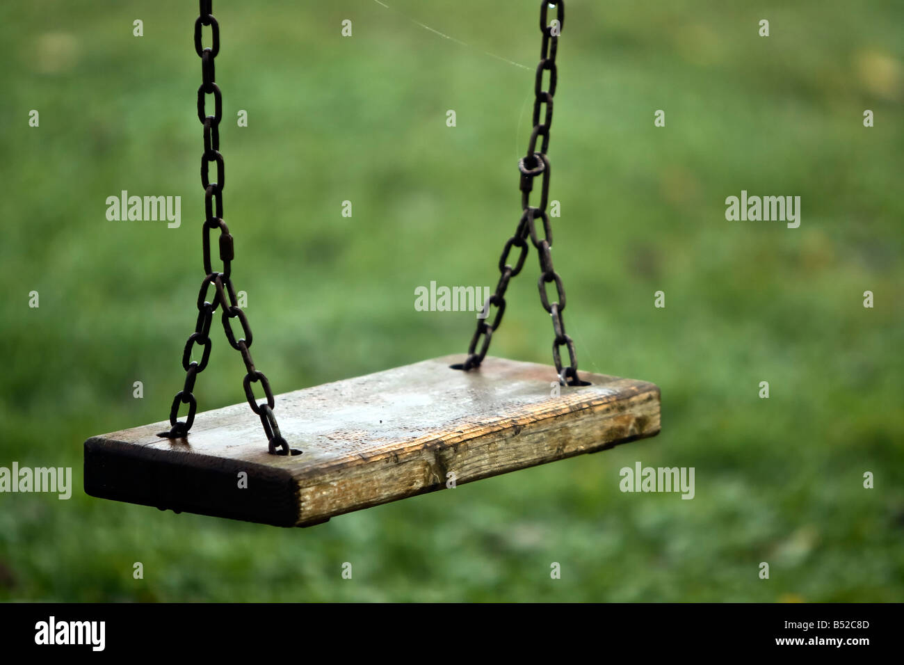 an empty swing Stock Photo