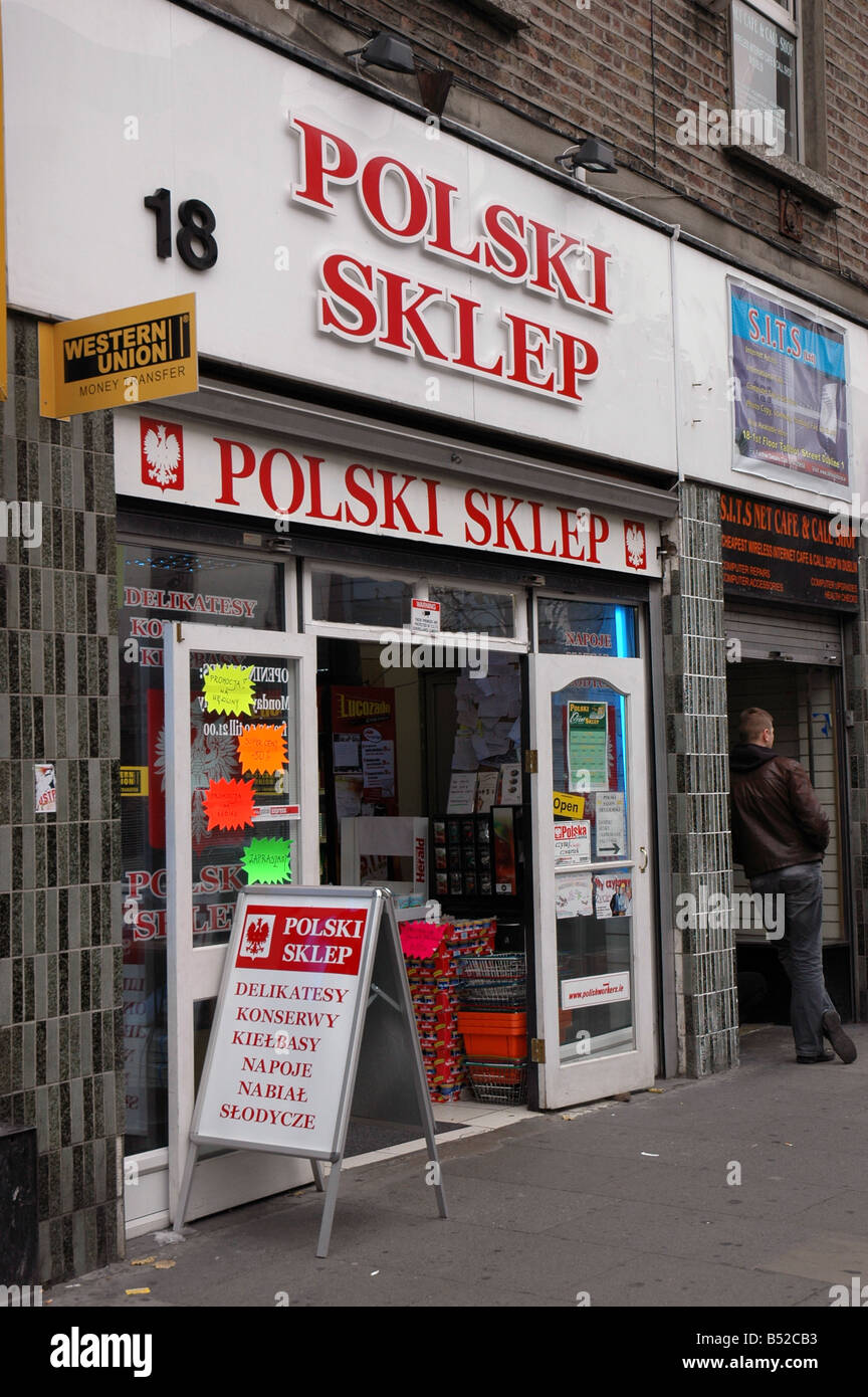Shop in Talbot street Polish district Dublin Ireland Stock Photo Alamy