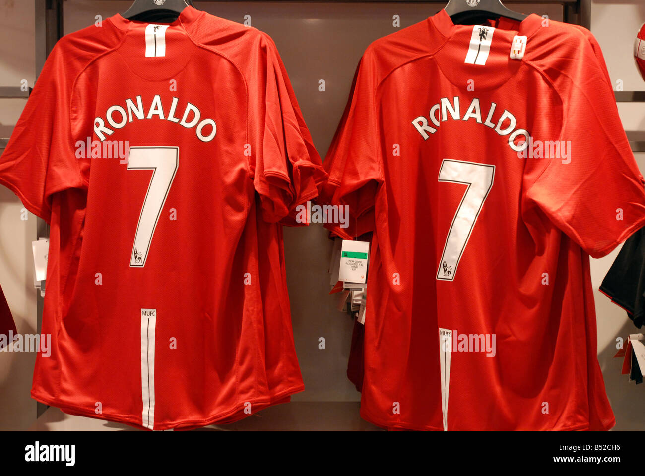 Cristiano Ronaldo merchandise manchester united Stock Photo