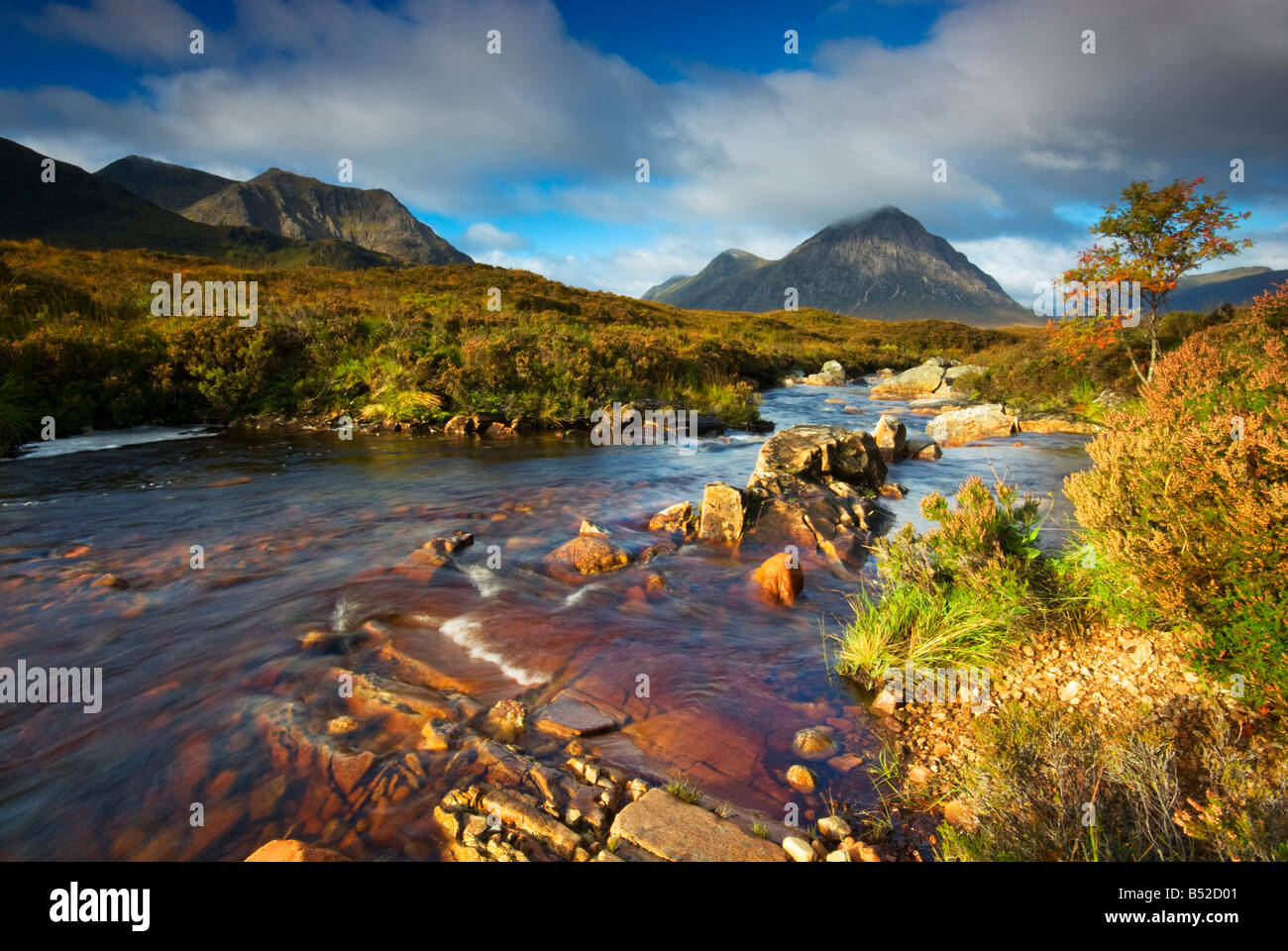 Stob dearg, Buachaille Etive Mor, taken from Ranoch Moor SCotland UK GB EU Europe Stock Photo