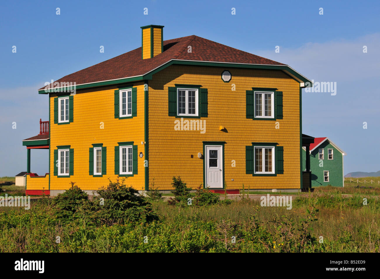 Houses Havre Aubert Iles de la Madeleine Stock Photo Alamy