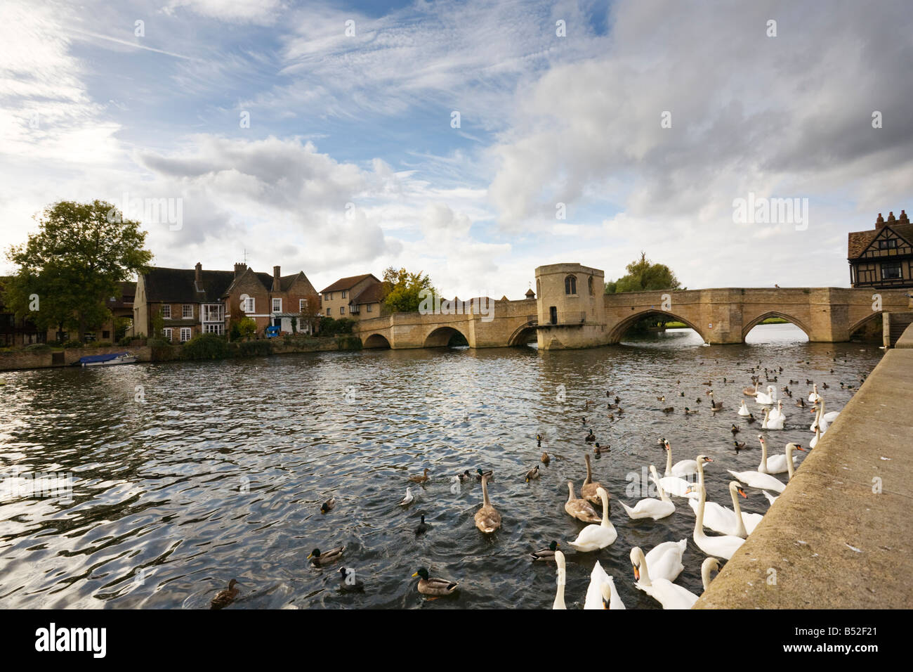 The St Ives bridge and chapel over the River Great Ouse, St Ives