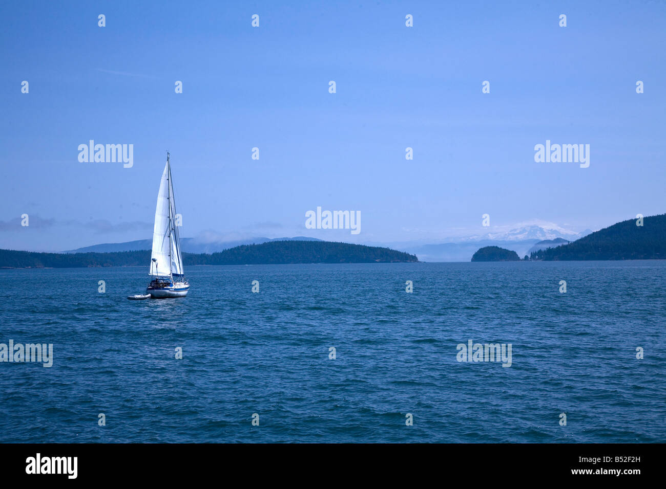 Sailing Boating San Juan Islands Washington State Stock Photo