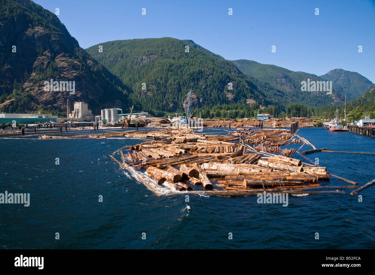 Logging Gold River Vancouver Island British Columbia Canada Stock Photo
