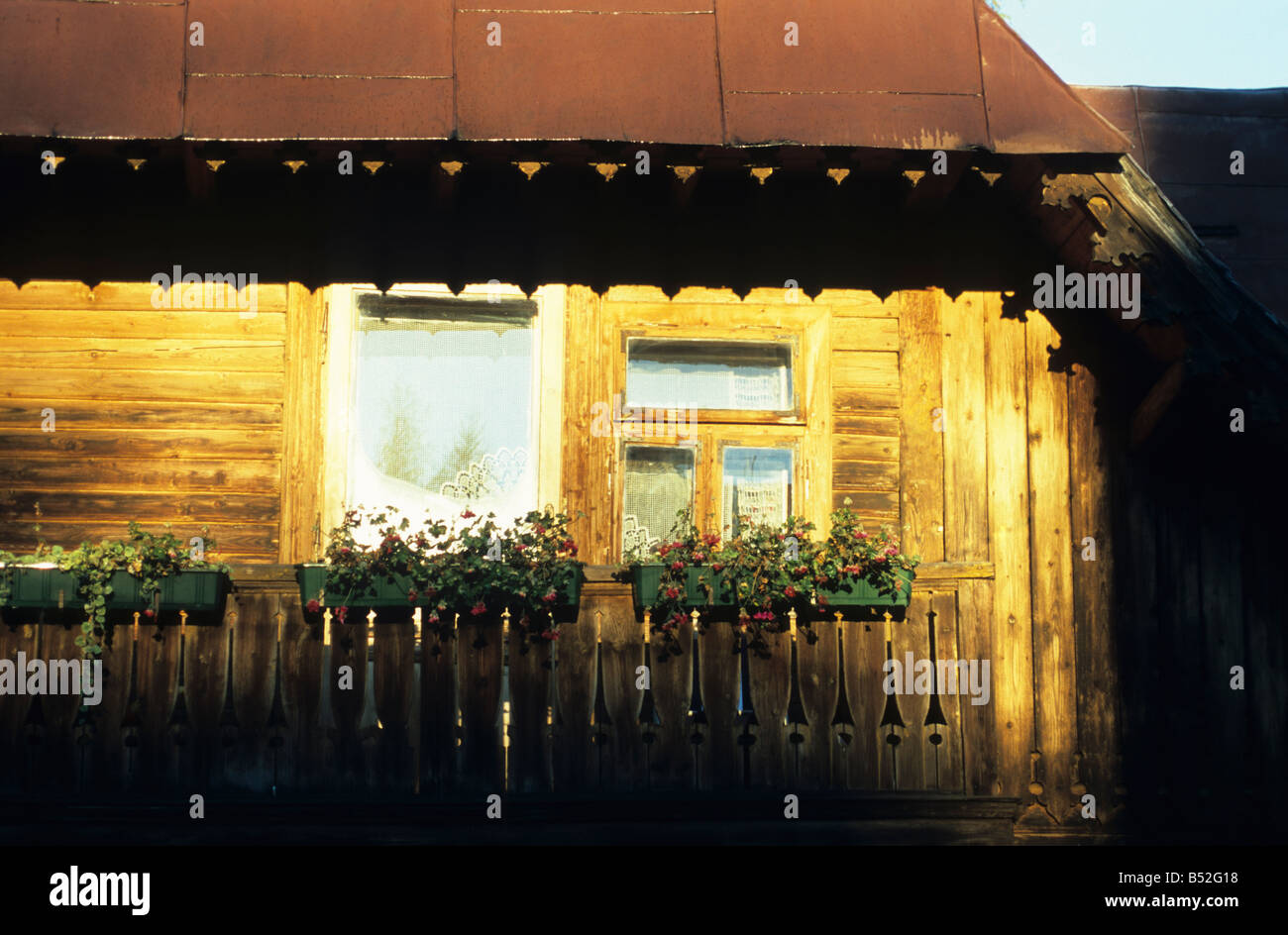 Traditional wooden house, Zakopane, Poland Stock Photo - Alamy