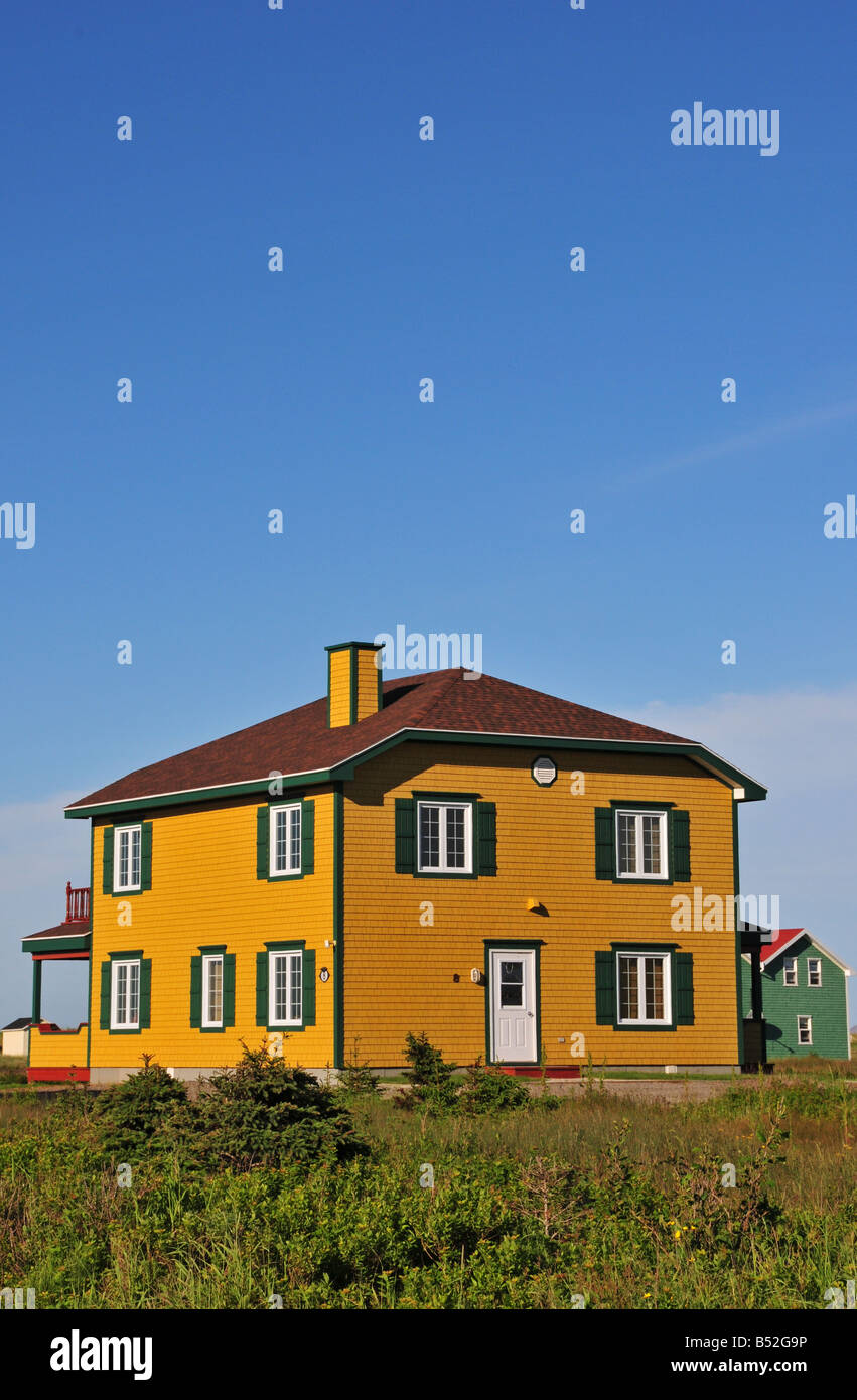 Houses Havre Aubert Iles de la Madeleine Quebec Canada Stock Photo Alamy