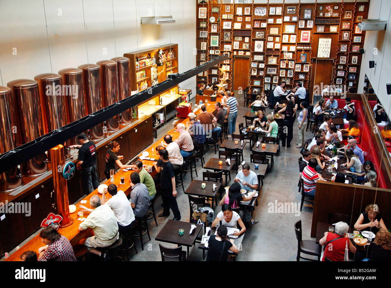March 2008 - People sitting at Antares restaurant in the trendy area of Palermo Viejo known as Soho Buenos Aires Argentina Stock Photo