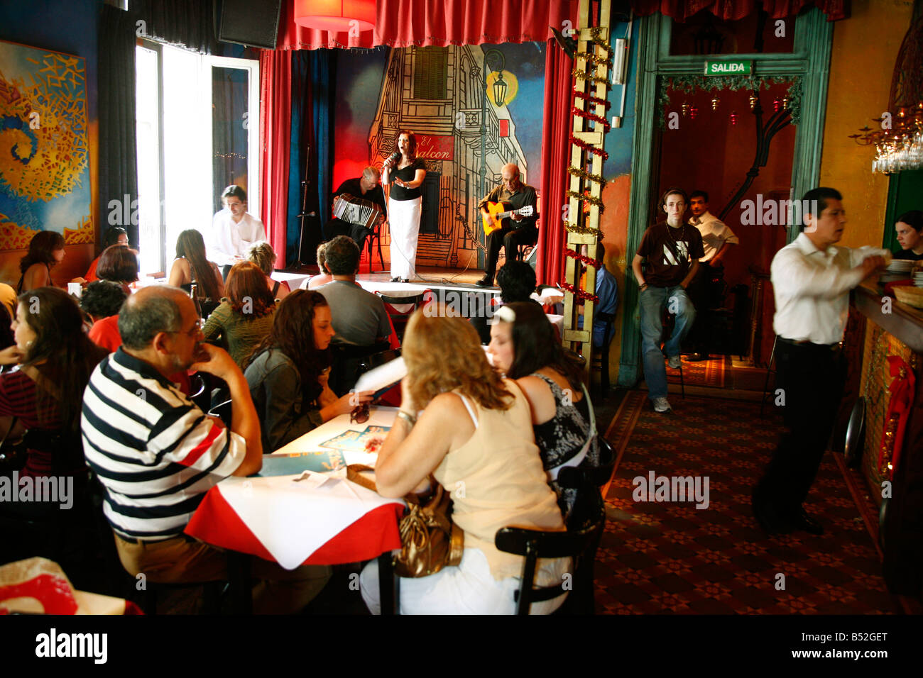 March 2008 - People sitting at a restaurant in San Telmo Buenos Aires Argentina Stock Photo