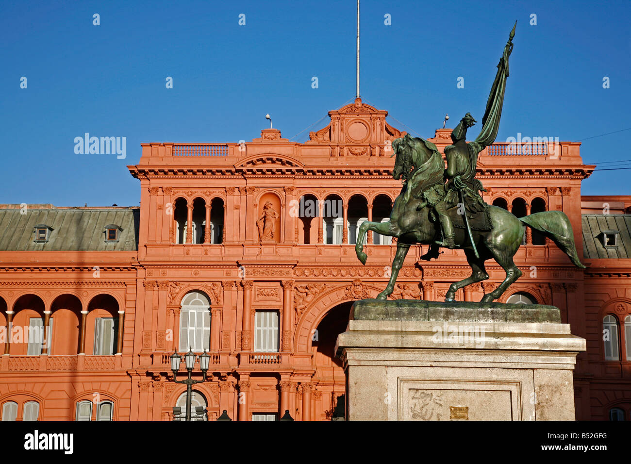 March 2008 - Casa Rosada the presidential palace on Plaza de Mayo Buenos Aires Argentina Stock Photo