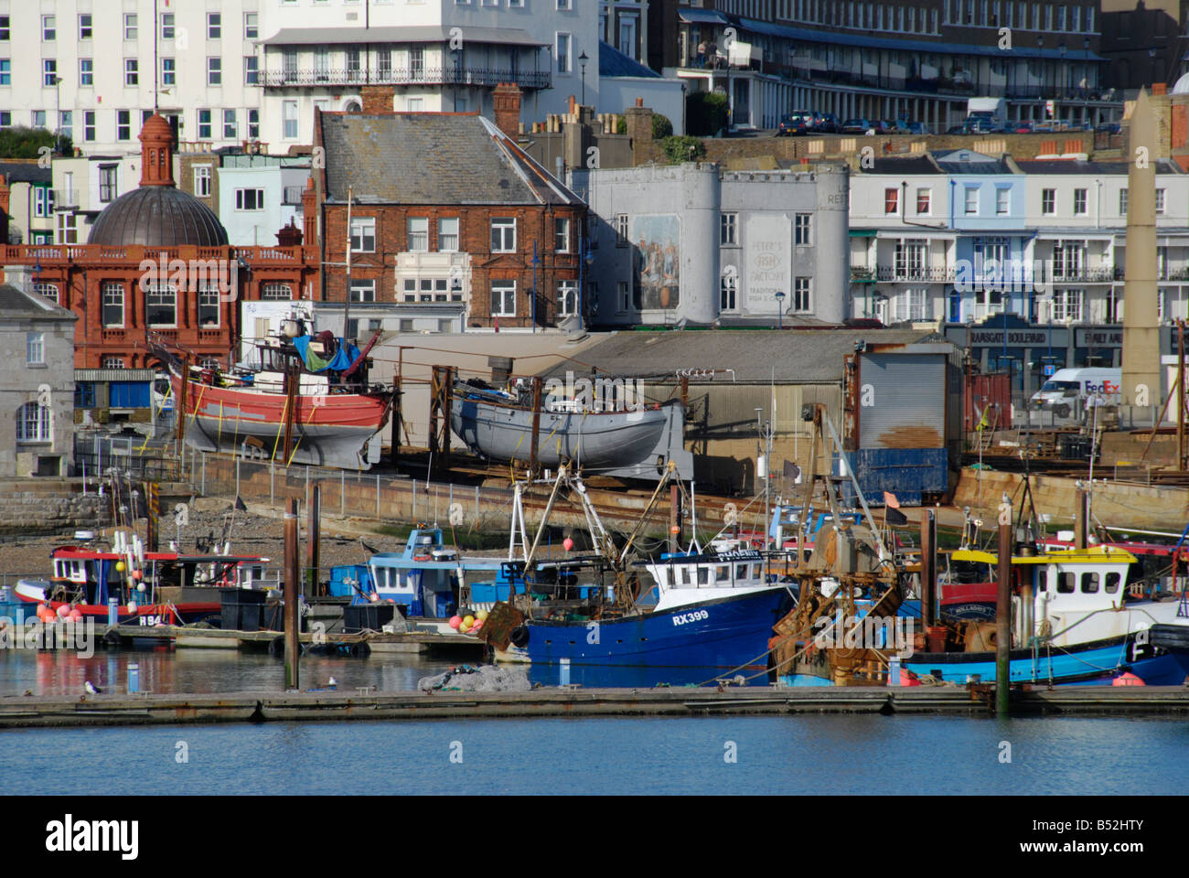 Fishing boats in Ramsgate Royal Harbour Kent England Stock Photo Alamy