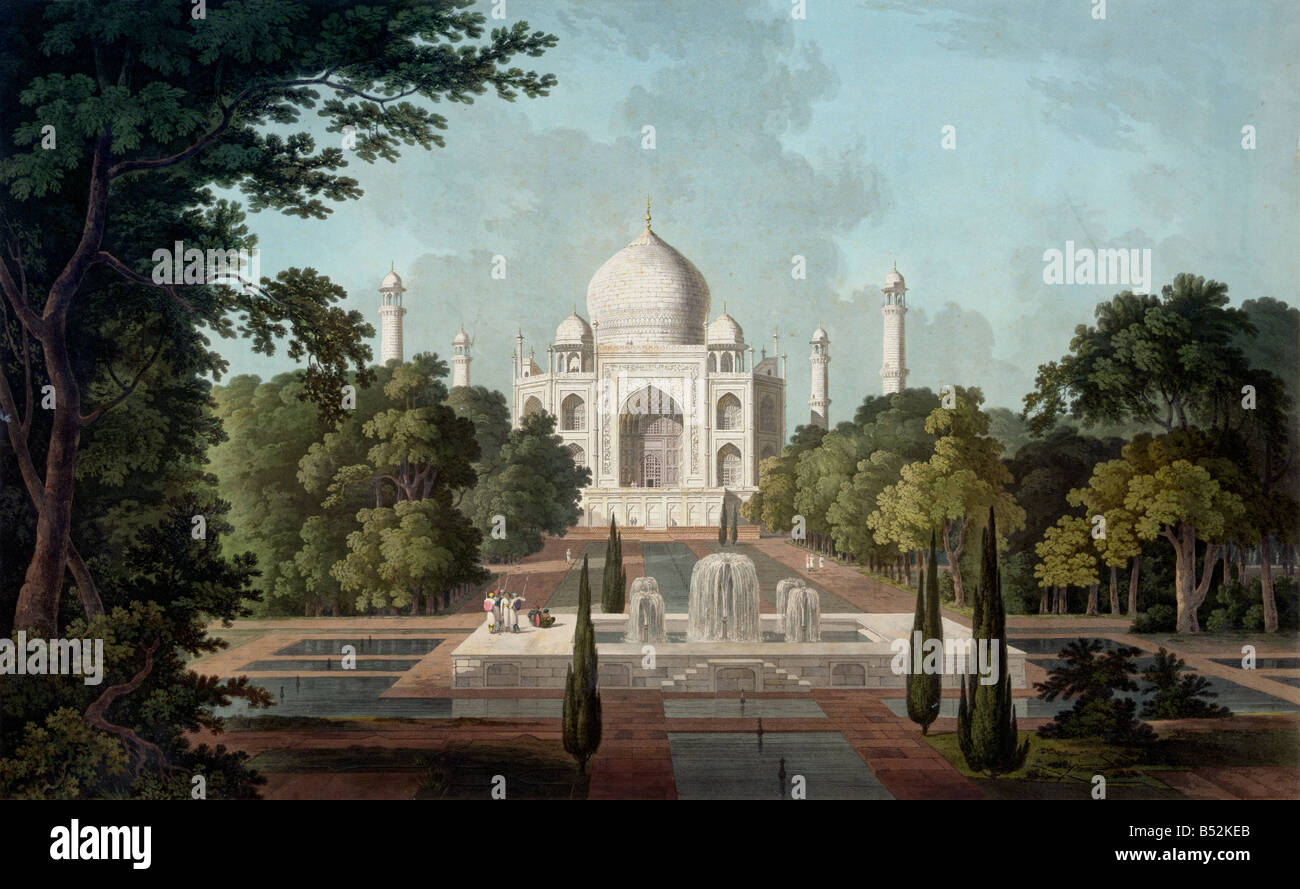 Taj Mahal, 1801 Stock Photo