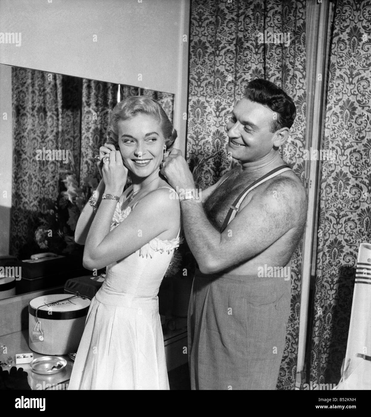 Singer Frankie Laine  with wife, Nan Grey. August 1952 C4049-001 Stock Photo