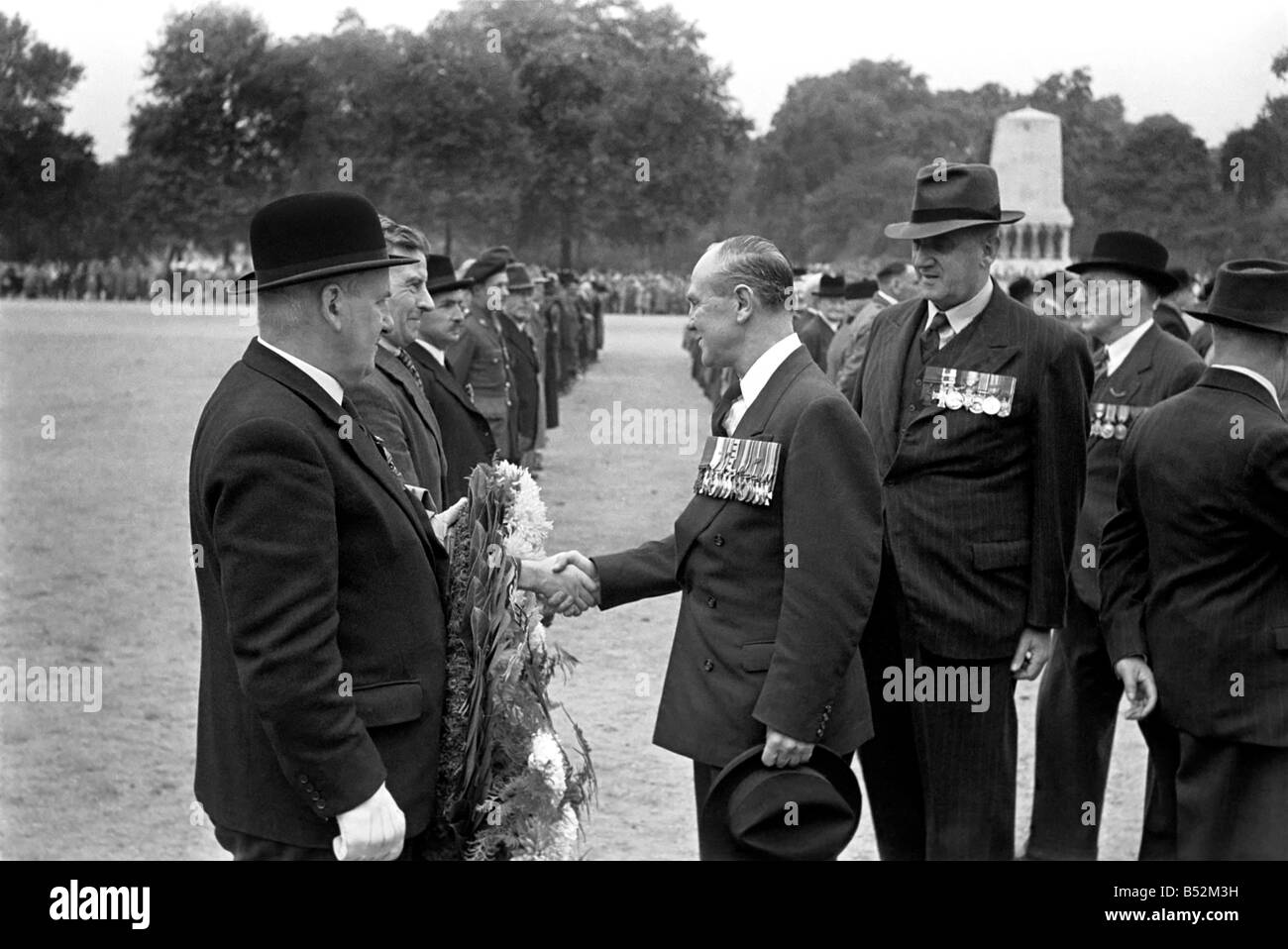 Brig. J.G. Smyth, V.C. inspects parade October 1952 C4750008 Stock