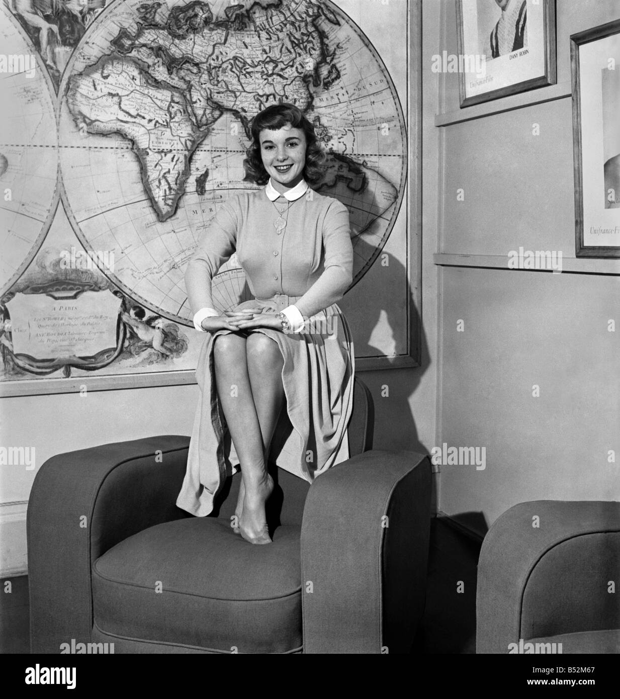Film actress Francoise Arnoul. November 1952 C5764-002 Stock Photo