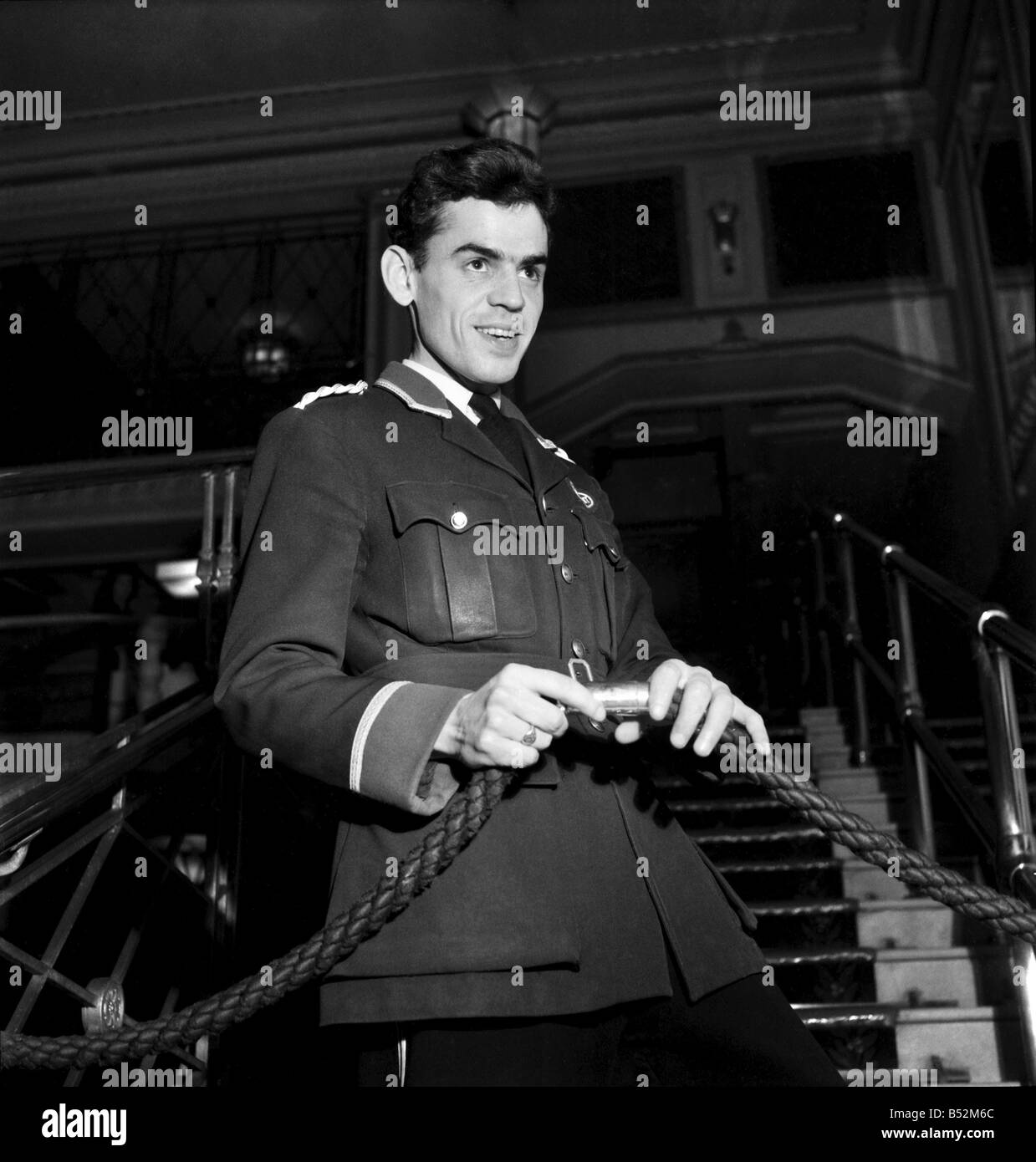 Commissionaires (out of work actor) and actresses. November 1952 C5787