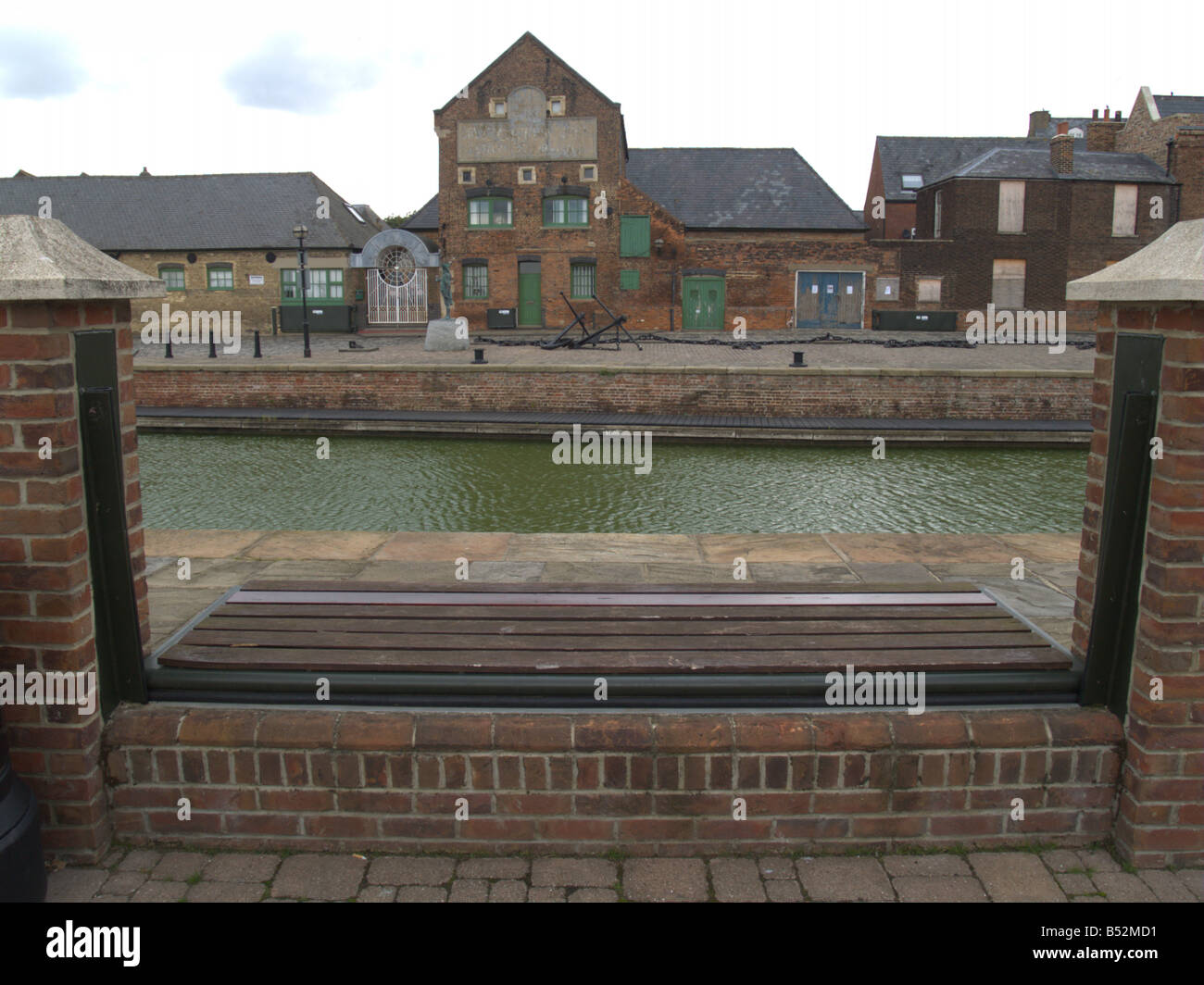 flood barrier public seat seating kings lynn norfolk the fens england