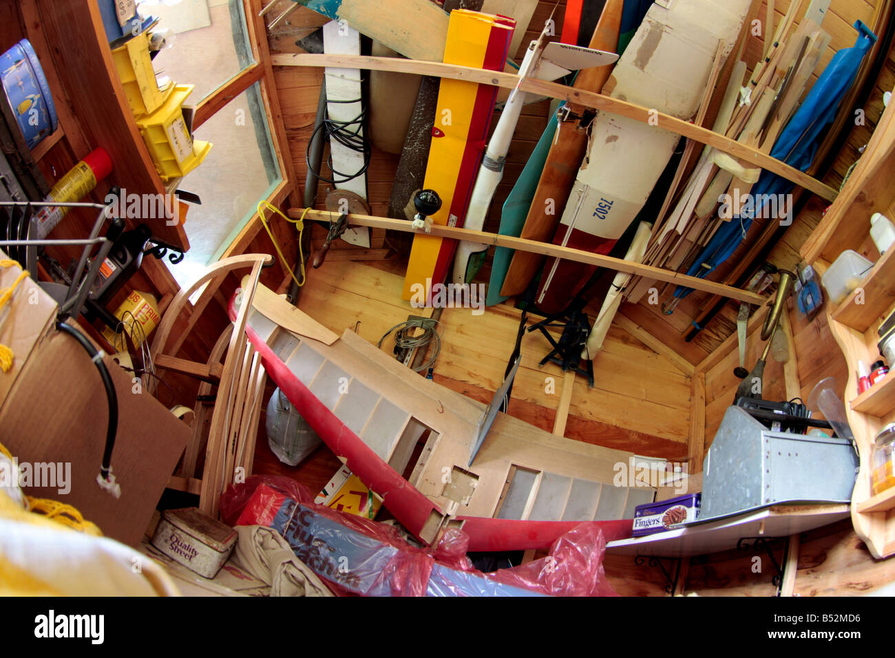 interior of a shed Stock Photo Alamy
