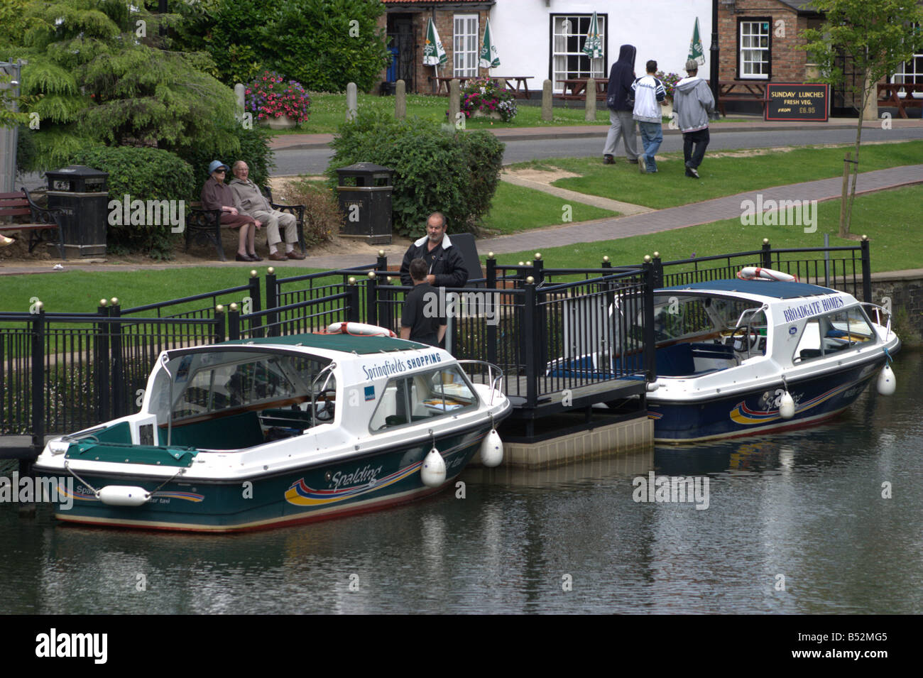 river taxi taxis boat river welland spalding lincolnshire england uk europe Stock Photo Alamy