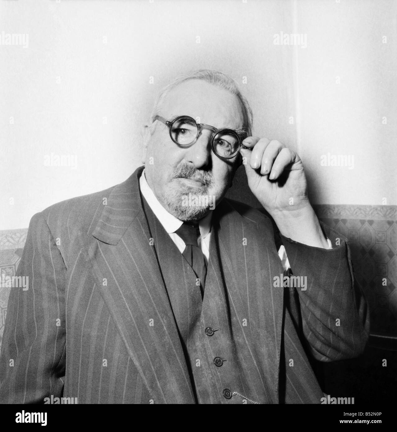 Fashion 1953. Man wearing spectacles. May 1953 D2902 Stock Photo Alamy