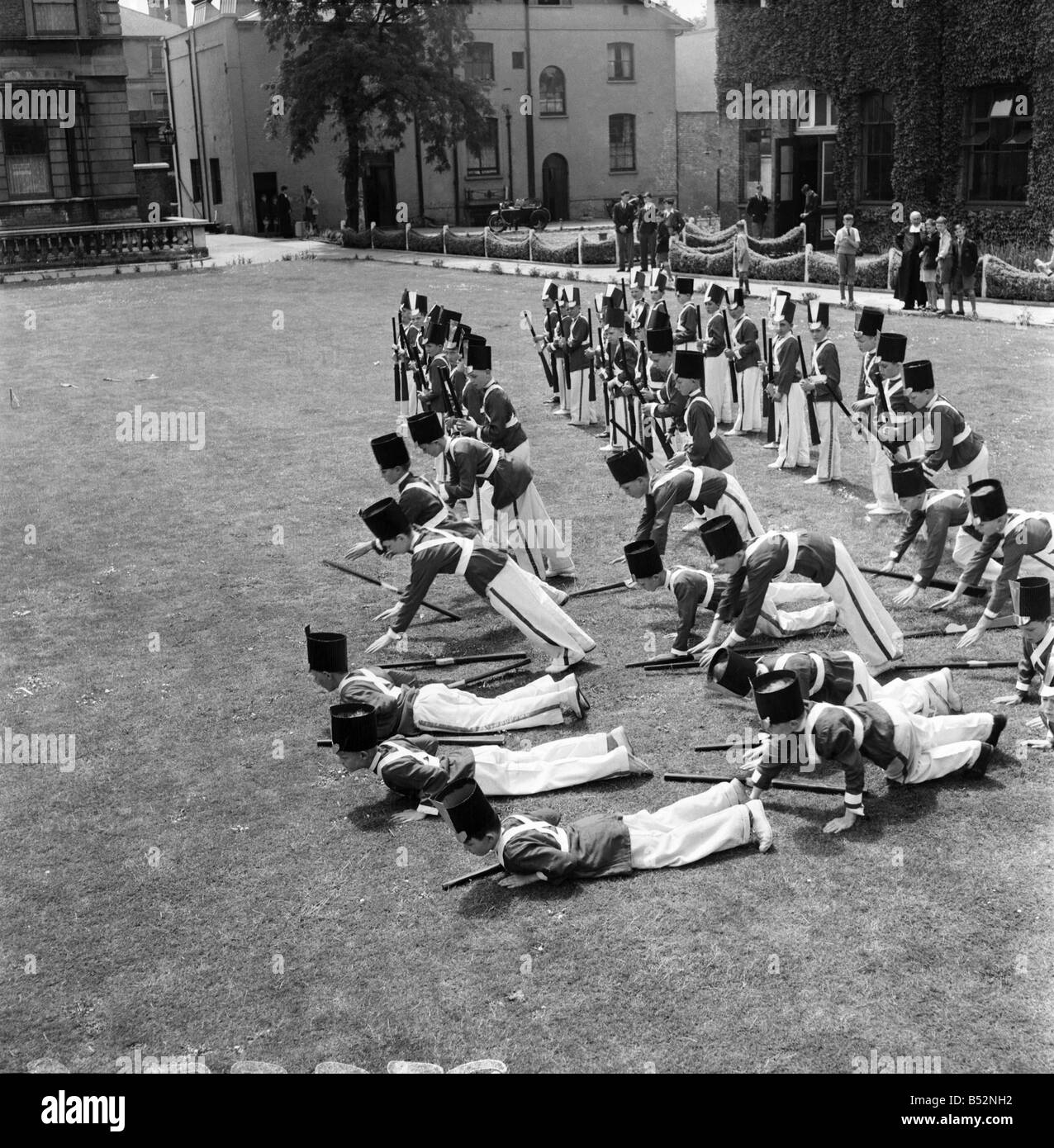 Actors, toy soldiers on parade Toy soldiers fainting whilst rehearsing