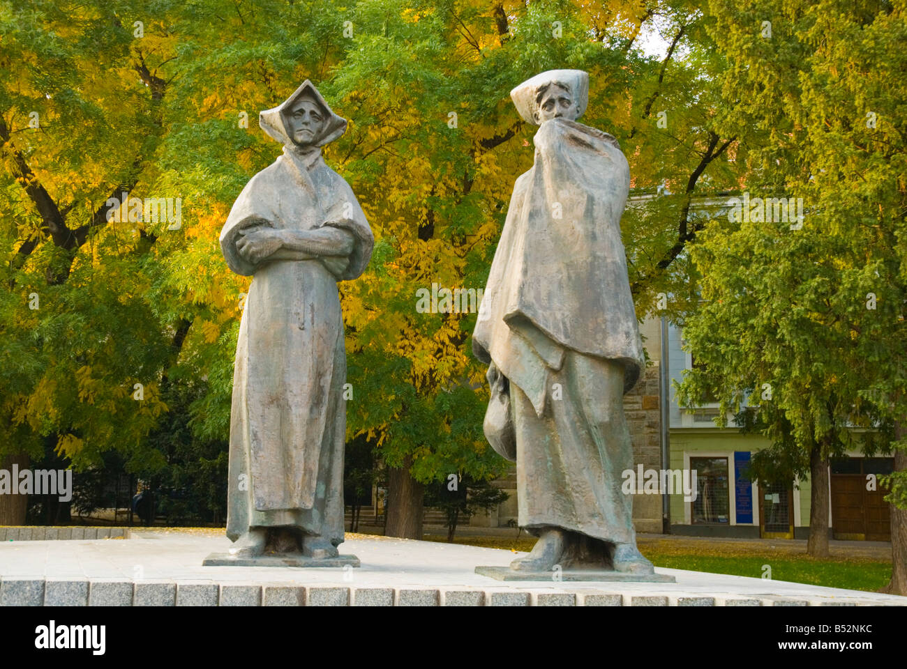 Statues in Monument to the Slovak National Uprising at Nam SNP square in central Bratislava Slovakia Europe Stock Photo