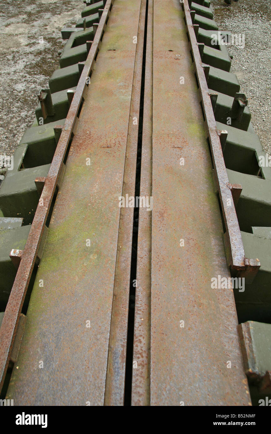 A close up of a V1 launching ramp at the V2 Éperlecques Blockhouse